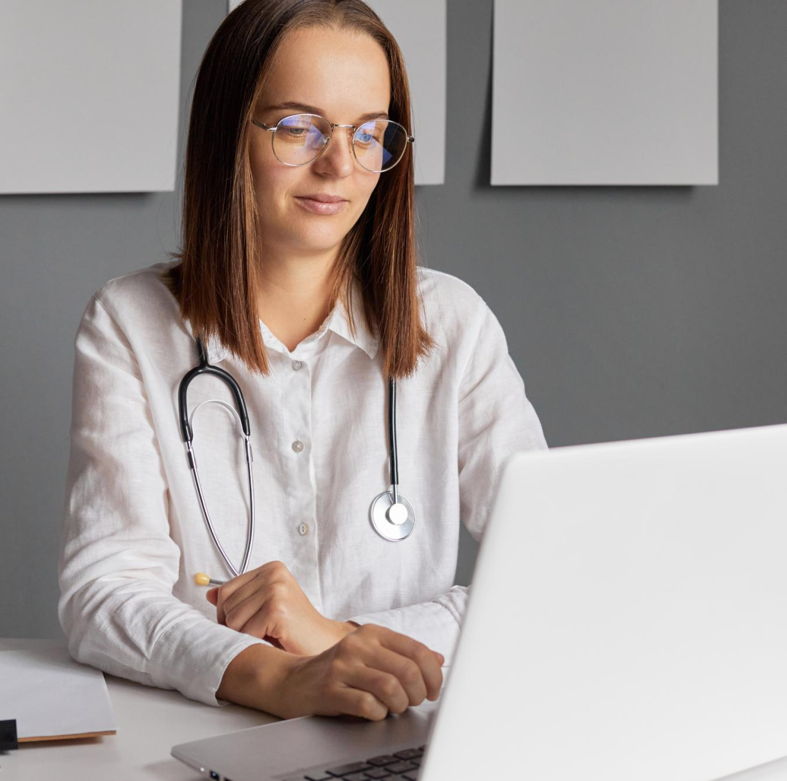 doctor at the laptop doctor at the laptop